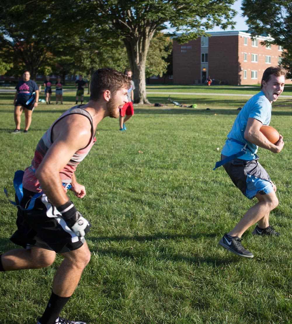 Office of Residence Life hosted flag football on the Tundra for Spirit Week